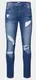 Blaue Straight Leg Jeans