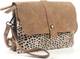 Donker Camel Colorado schoudertasje / clutch