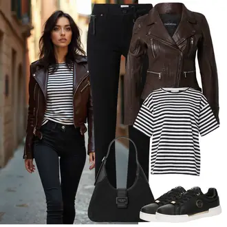 Outfit sa Crna Zimska Hlača/Hlača sa Stremenom/Hlača od Odijela/Ležerna Hlača/Uske Hlača/Rastezljiva Hlača/Skinny Hlače/Bootcut Hlača/Duga Hlača/Poslovna Hlača/Ravna Hlača/Hlače s Prorezom Pulz Jeans "Cool proljetni look"