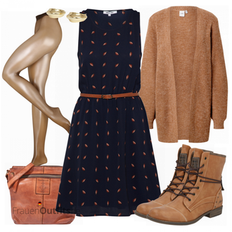 Outfit mit Beige/Braun/Rosa/Weiß Bikini große größe/Leggings Große Größe/Hose Große Größe Falke "Perfekt für den Herbst"