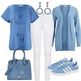 Italienische Wide Leg Jeans Outfits image