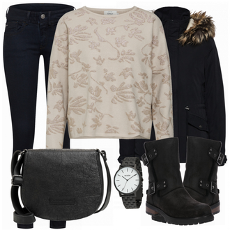 Outfit mit Blau Stiefel UGG "lovely"