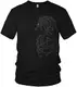 North - Fenriswolf 2.0 - Wikinger Walhalla Runen Wolf - Vikings Valhalla Fenrir - Wodan Rune - Herren T-Shirt Geschenk für Männer, Größe:M, Farbe:Schwarz/Petrol