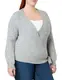 ONLY Damen Onlmia L/S Wrap Cardigan Knt Noos Strickjacke, Light Grey Melange, M EU