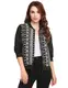 Meaneor Damen Gedruckt Herbst Jacke Kurz Mantel Tops Baseball Jacke