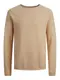 JACK & JONES Male Strickpullover mit Rundhals Einfarbig Strickpullover mit Rundhals