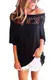 YOINS Sexy Oberteil Damen Schulterfrei Schulter Tshirt Kurzarm Langarm Pullover Sexy Leopard Frühling und Sommer T-Shirt Tops Oberteile Blusen Kurzarm-Schwarz M