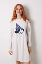 Spalna srajca MICKEY enska, siva barva, 4448053