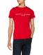 Tommy Hilfiger Herren Tommy Logo Tee T-Shirt, Primary Red, M
