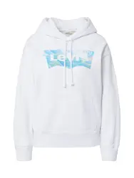 LEVI''''S Sweatshirt ''''GRAPHIC STANDARD HOODIE NEUTRALS'''' hellblau / hellgrün / lachs / weiß