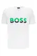 BOSS Herren Tee 1 T-Shirt aus Baumwoll-Jersey mit Colour-Block-Logo Weiß M