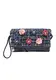 HALLHUBER Bouclé-Clutch mit 3D-Blüten dunkelblau