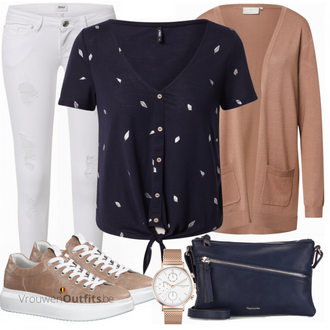 Outfit met beige Sneaker Tamaris "Modieuze vrijetijdskleding"