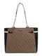 GUESS Shopper ''''Zadie'''' dunkelbeige / braun / schwarz