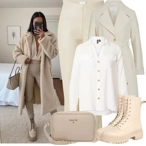 Beige/Weiß/Khaki Hose Große Größe/3/4 Hose/Bootcut Pant/Bügelfaltenhose/Lederimitathose/High Waist Hose/Leder Schlaghose/Hose mit Schlitz/Slinkyhose/Schlupfhose guido maria kretschmer women kombinieren