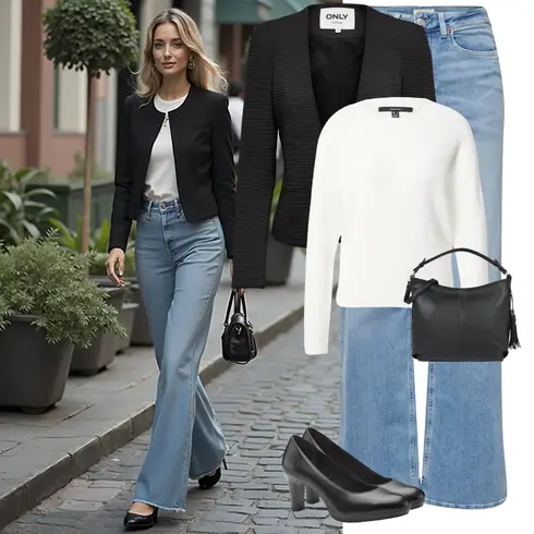 Comment poter Noir/Gris foncé/Marron V-Cardigan/Cardigan d'Été/Cardigan Col Montant/Cardigan Col Rond/Gilet Doublé/Cardigan Court/Tricot Grande Taille Only avec Bleu clair Jeans Femme Longueur 7/8/Jean Coupe Ample/Jean Dad/Jeans vintage/Jean Court/Jean Évasé/T-shirt/Jean-culotte/Jeans avec Fente Only