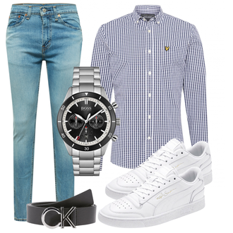 Outfit mit Weiß Sneaker Puma "Freizeit Outfit"