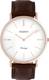 OOZOO Quarzuhr C9832 kastanienbraun / rosegold / weiß