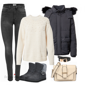 Outfit mit Blau Winterjacke EDC by Esprit "Casual look"