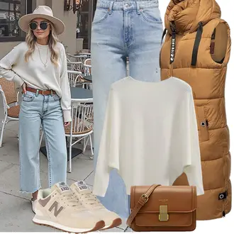 Laufen Outfit mit Hellblau Dad Jeans/Wide Leg Jean/Vintage Jeans/Cropped Jeans/Jeans mit Loch/Jeans-Culotte/Jeans mit Schlitz Only "Modisches Frühlingsoutfit"Look: Fitness, Laufen, Skating