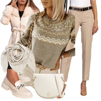 Outfit sa Pastelne boje Kaput s Patentnim Zatvaračem "Jesenski outfiti"