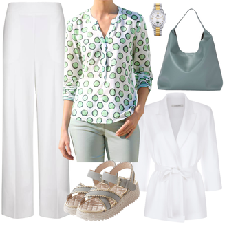 Outfit mit Grau GERRY WEBER "Schicker Freizeitlook"