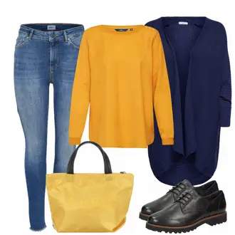 Outfit mit Schwarz Schuh Sioux "Nira"