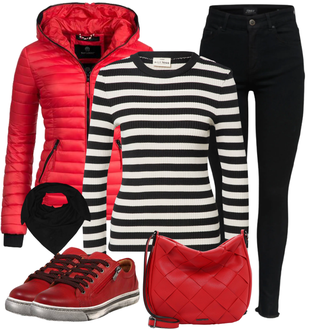 Slouchy Kaschmir Outfit mit Schwarz Hut Bandana Zwillingsherz "Cooles Herbst Outfit"
