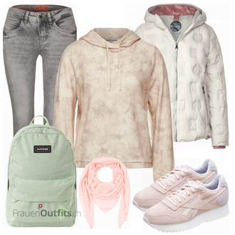 Outfit mit Grau Rucksack Dakine "Herbst Outfit in warmen Farben"