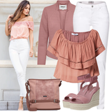Off Shoulder Blusen & Tuniken in großen Größen Outfits image