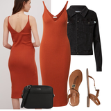 Schwarze kurze Jeansjacken Outfits image