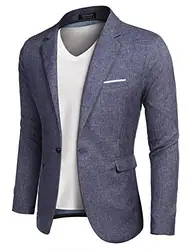 COOFANDY Herren Anzugjacke Sakkos Slim Fit Sportlich Blazer für Business Hochzeit Freizeit