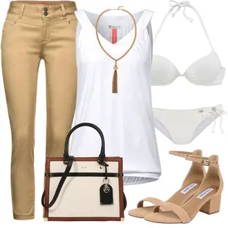 Kurz/Mini Outfit mit Accessoire/Schultertasche Aldo "Sommer Look für den Alltag"