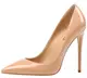 AOOAR Damen High Heel Klassische Abendschuhe Nackt Lackleder Pumps EU 38