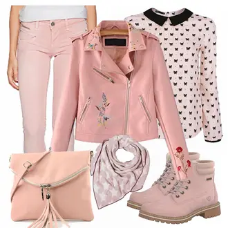 Cowgirl, Esthetische Outfit mit Rosa/Lila Schal/Hut Bandana Cashmere Dreams "Rose"Look: Western, Trendige, Vintage, Boho, Trachten, Cowgirl, Country Styl, Retro, 80er