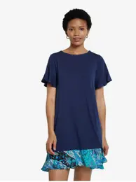 Dark Blue Minidress Vest Kali - Women