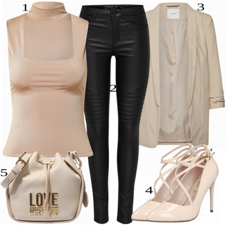 Outfit sa Bež Torba Love Moschino "Tvoj otmjeni outfit"