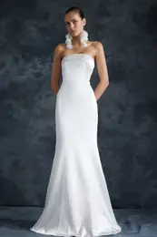 Bridal White Fish Knitted Long Wedding/Wedding Evening Dress