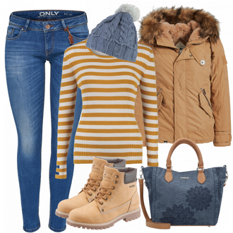 Outfit mit Grau Desigual "Bestie"