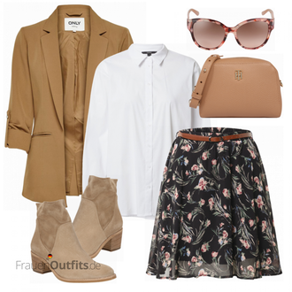 Outfit mit Braun Leder Stiefelette/Klassische Stiefelette Paul Green "Stylisches Outfit für den Frühling"