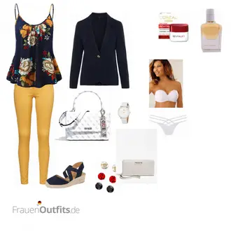 Outfit mit Blau Schuh UNISA "wohlkoordiniert"