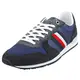 Tommy Hilfiger Herren Iconic Material Mix Runner Sneaker, Blau (Blue Ink C7h), 43 EU