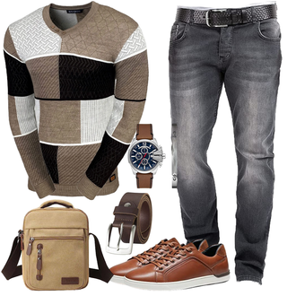 Mit Trennfächern Outfit mit Grün Foino "Casual Outfit"
