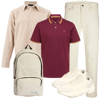 Viertelarm Outfit mit Rot SELECTED HOMME "Cooles Alltagsoutfit"