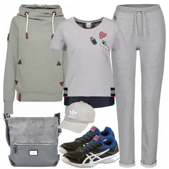 Sport Outfits mit Grau Hose Große Größe Daniel Hechter "graysport"