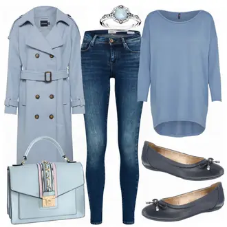 Outfit mit Grau Plateauschuh Geox "Geox Ballerinas"