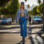 Stiefeletten mit Wide Leg Jeans kombinieren image