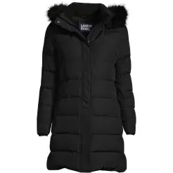 Daunenmantel, Damen, Gre:S petite, Schwarz, Polyester/Daunen, by Lands'''' End