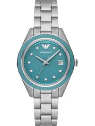 Emporio Armani Uhr pastellblau / silber