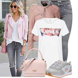 Outfit sa Smeđa/Pink/Ljubičasta Maze "Cool za slobodno vrijeme"